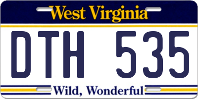 WV license plate DTH535
