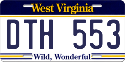 WV license plate DTH553