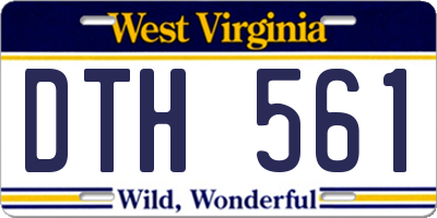 WV license plate DTH561