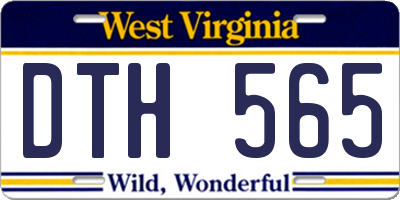 WV license plate DTH565