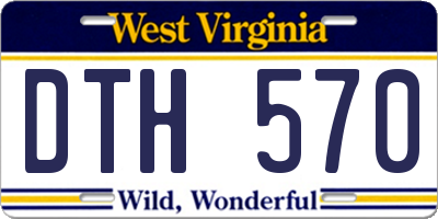 WV license plate DTH570