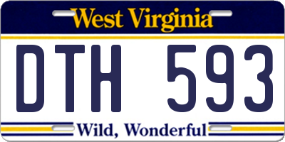 WV license plate DTH593