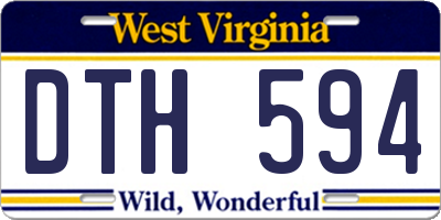 WV license plate DTH594