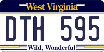 WV license plate DTH595