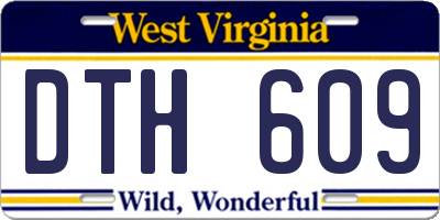 WV license plate DTH609