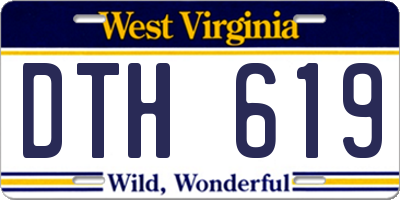 WV license plate DTH619