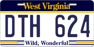 WV license plate DTH624