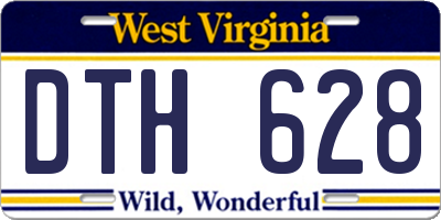 WV license plate DTH628