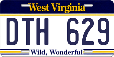 WV license plate DTH629