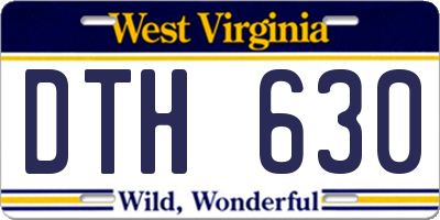 WV license plate DTH630