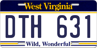 WV license plate DTH631