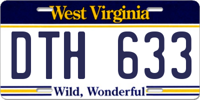 WV license plate DTH633