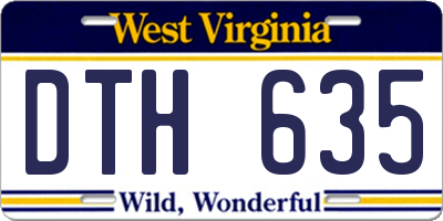 WV license plate DTH635