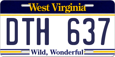 WV license plate DTH637