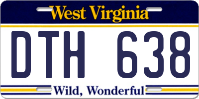 WV license plate DTH638