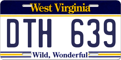 WV license plate DTH639