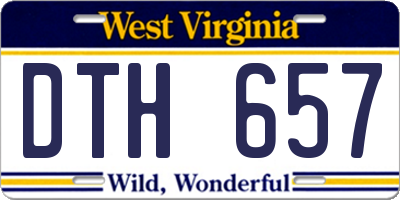 WV license plate DTH657