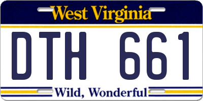 WV license plate DTH661