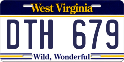 WV license plate DTH679