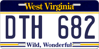 WV license plate DTH682