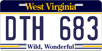 WV license plate DTH683