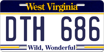 WV license plate DTH686