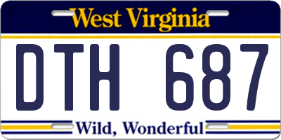 WV license plate DTH687