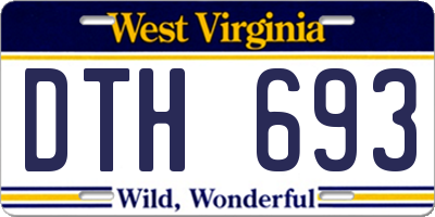 WV license plate DTH693