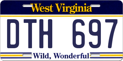 WV license plate DTH697