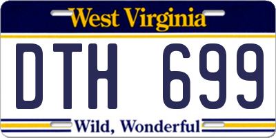WV license plate DTH699