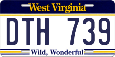 WV license plate DTH739