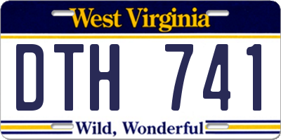 WV license plate DTH741