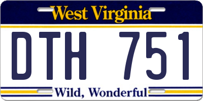 WV license plate DTH751