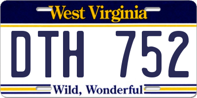 WV license plate DTH752