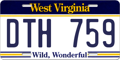 WV license plate DTH759