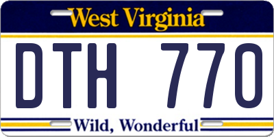 WV license plate DTH770