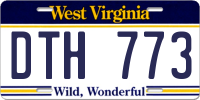 WV license plate DTH773