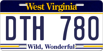 WV license plate DTH780
