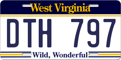 WV license plate DTH797