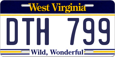 WV license plate DTH799