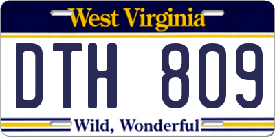 WV license plate DTH809