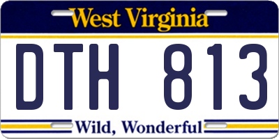 WV license plate DTH813