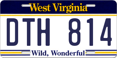 WV license plate DTH814