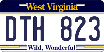 WV license plate DTH823