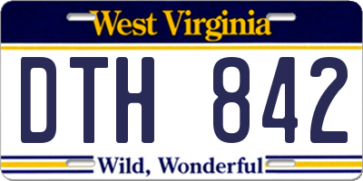 WV license plate DTH842