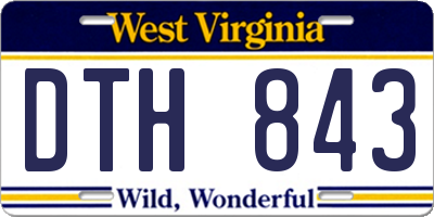 WV license plate DTH843