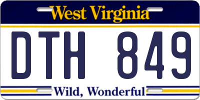 WV license plate DTH849