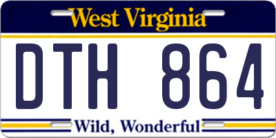 WV license plate DTH864