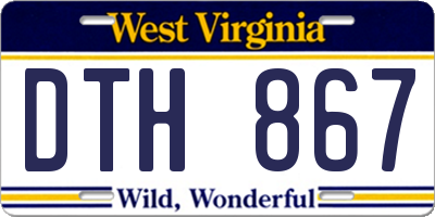 WV license plate DTH867