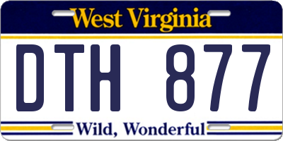 WV license plate DTH877
